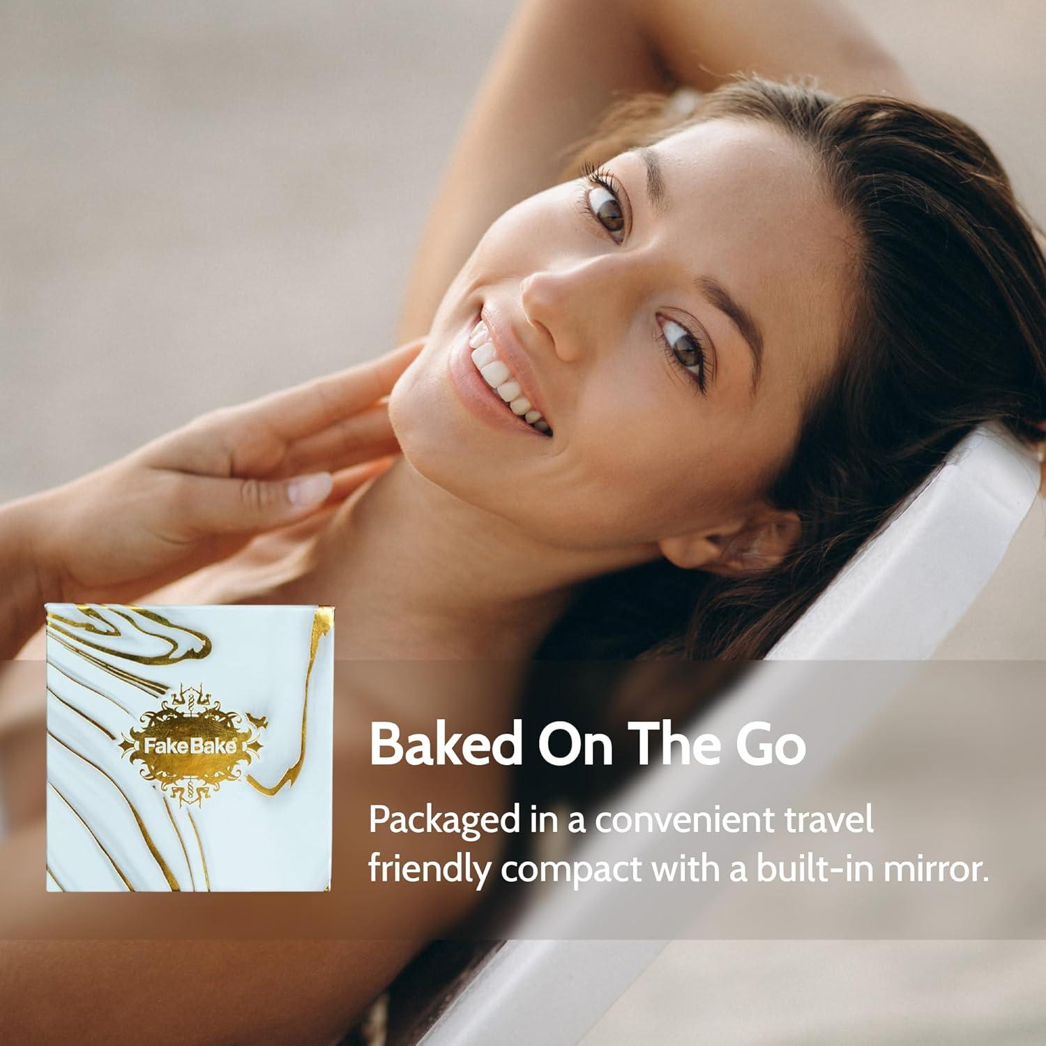 Fake Bake Bronzing Powder Compact Face & Body Bronzer Creamy Sun Kissed ...